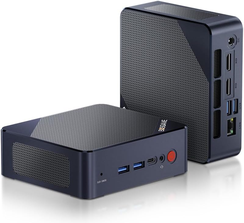 BOSGAMELinux Mini PC, Intel 12th N100 16GB DDR4 RAM 512GB SSD Linux Server Computers Preinstalled Ubuntu 22.04,Support 4K Triple Display/USB3.2/WiFi 5/2.5GbE