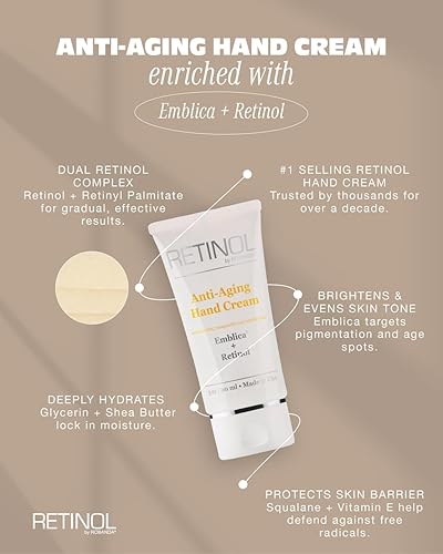 Miniatura 4 de Robanda Crema de manos antienvejecimiento con retinol, loción hidratante e hidratante para manos con fórmula antienvejecimiento para ayudar a