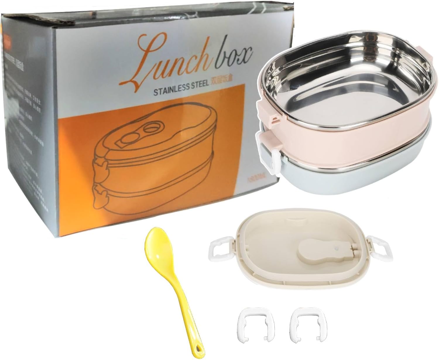 Niiyen 2 Layers Lunch Box 1800ml Food Lunch Containers Portable Stackable 304 Stainless Steel Bento Box Adult Food Storage Box for School Office Outdoor Travel - Image 6