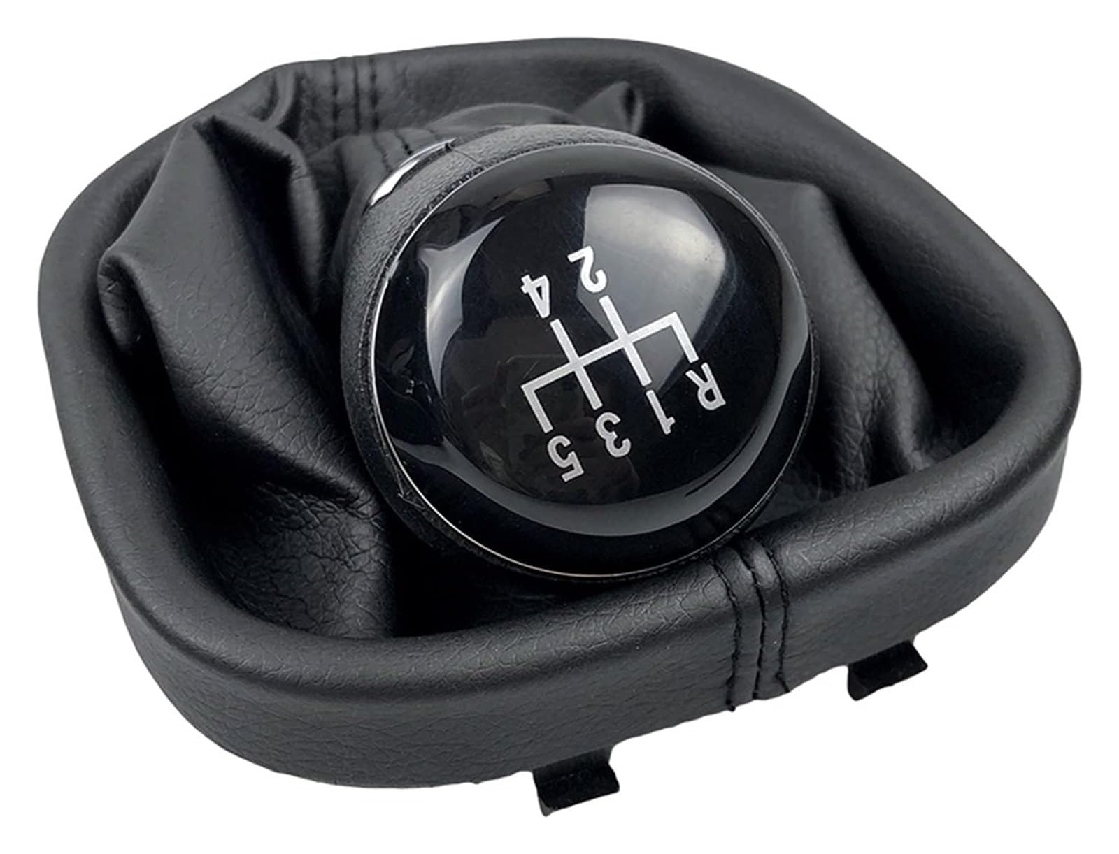 UTONGMU Manual Gear Shift Knob for VW for Caddy II 2 MK2 for Touran 2004-2009 Car Gear Shift Knob Styling Lever Stick Gaiter Boot Cover Collar Case(5 Speed)
