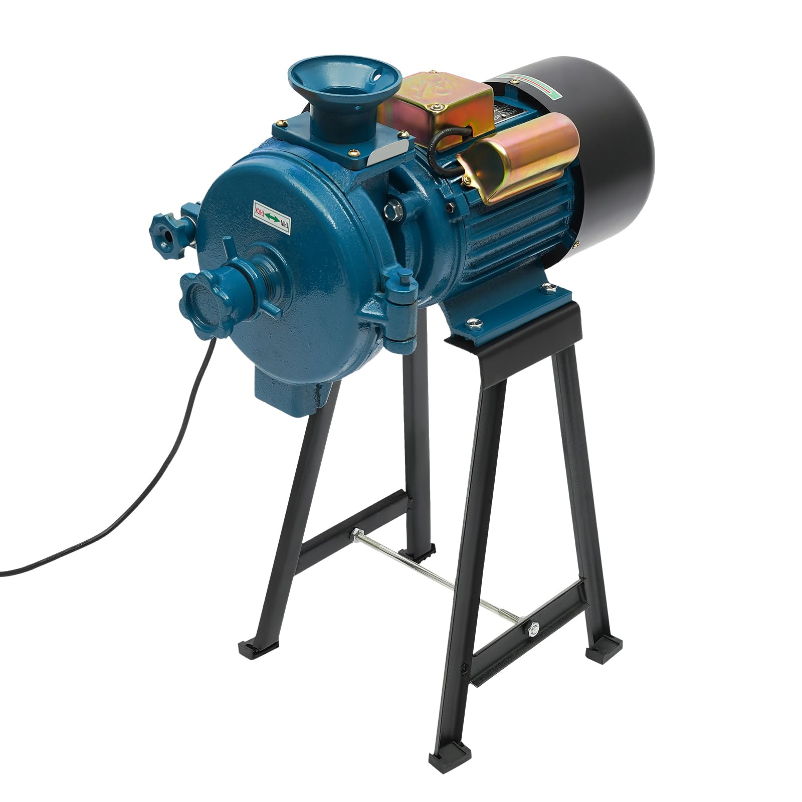 Elektrische Getreidemühle, 2200W Kornmühle mit Trichter, 1400 U/min Elektrischemühle Getreidemühle Maschine, für Getreide Mais Stroh Futter Schrotmühle