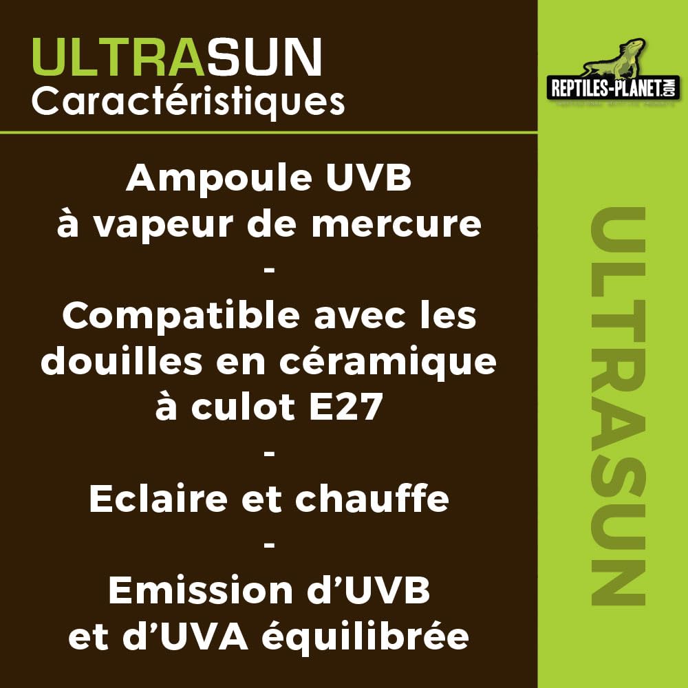 Reptiles Planet - Utrasun 70W - Lampadina UVA UVB per rettili