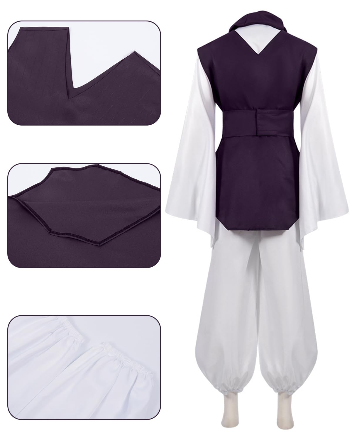 CR ROLECOS Choso Cosplay Costume Cosplay Choso Outfit Kimono Uniform Men Halloween Full Set S, Purple-choso - Image 4