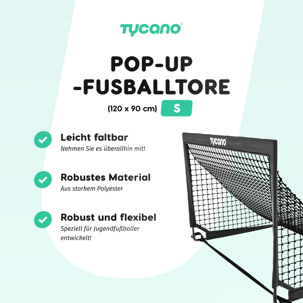 Tycano Pop-Up Fußballtore Set - Fußballtore - 120 x 90 cm