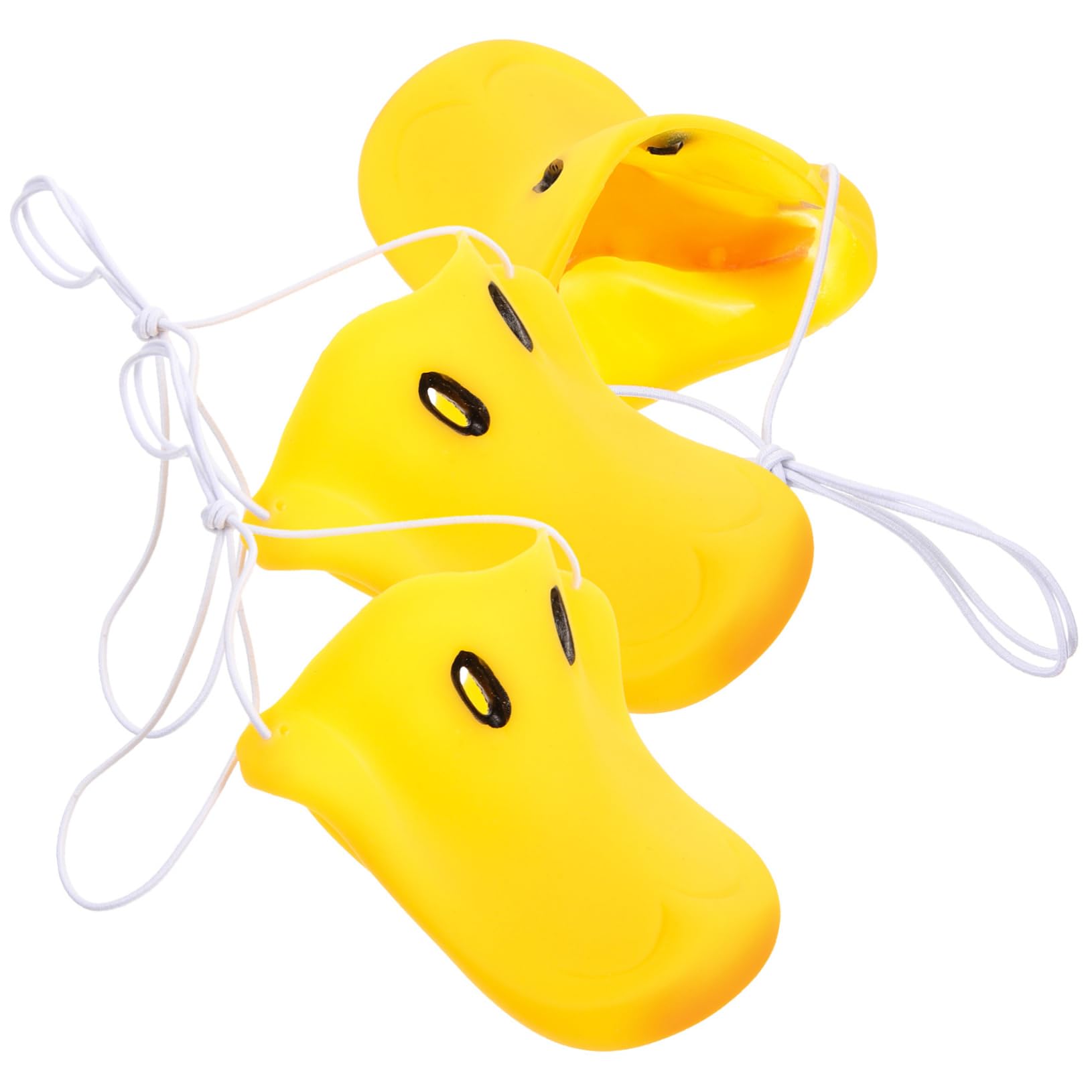 Garneck 3pcs Duck Mask Nose Mask Simulation Nose for Dressing up Carnival Party Props, Yellow, 6.50X6.00X4.00CM