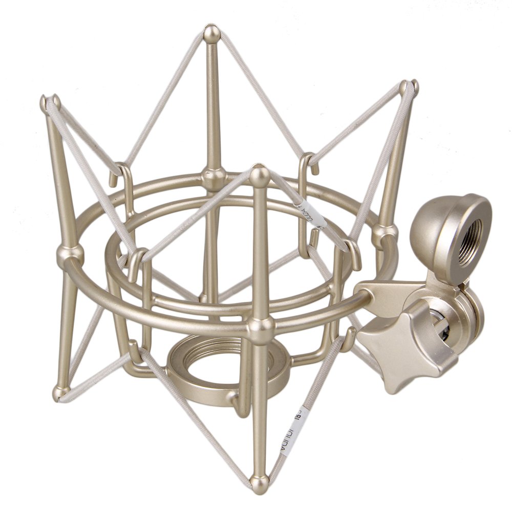 metal, misura grande, forma cilindrica, argento microfono Spider Shockmount U87 Micropone