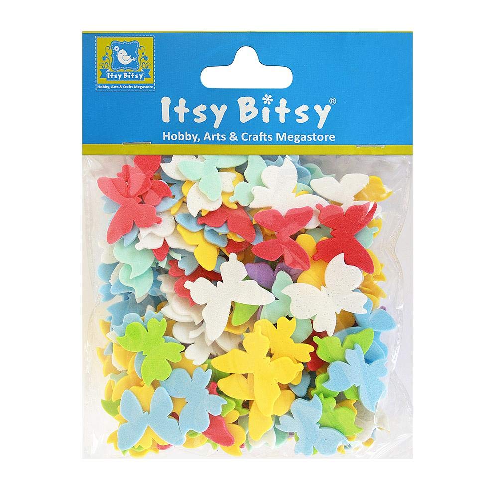 Itsy Bitsy- Mini Foam Butterflies- Assorted Colours 10gm Pack of 2