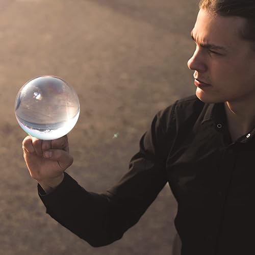 Miniatura 7 de Kathfly Bola de malabarismo de contacto de acrílico, pequeña bola de malabarismo transparente con bolsa para principiantes, manos pequeñas, cosplay,