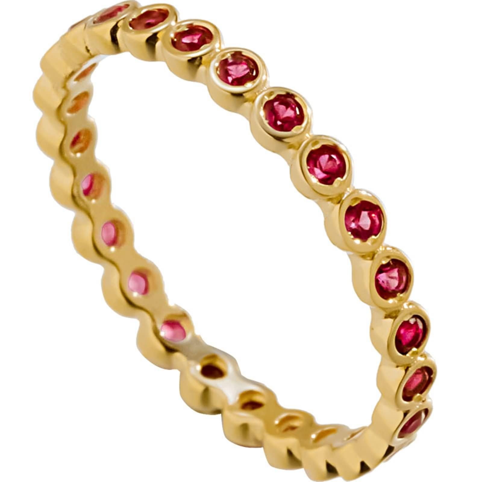 14 Karat Gelbgold Ring Frauen Saphir Dunkelblau, Ring Für Freundin Rund mit Künstlichem Saphir/Rubin/Smaragd
