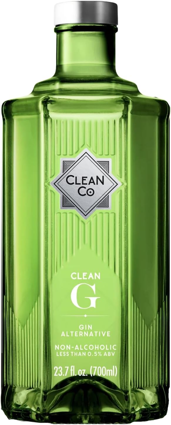 Clean Co Non-Alcoholic Gin Alternative 700ml Bottle| Made in England | Premium Alcohol-Free Spirit | Sugar Free, Gluten Free Spirits