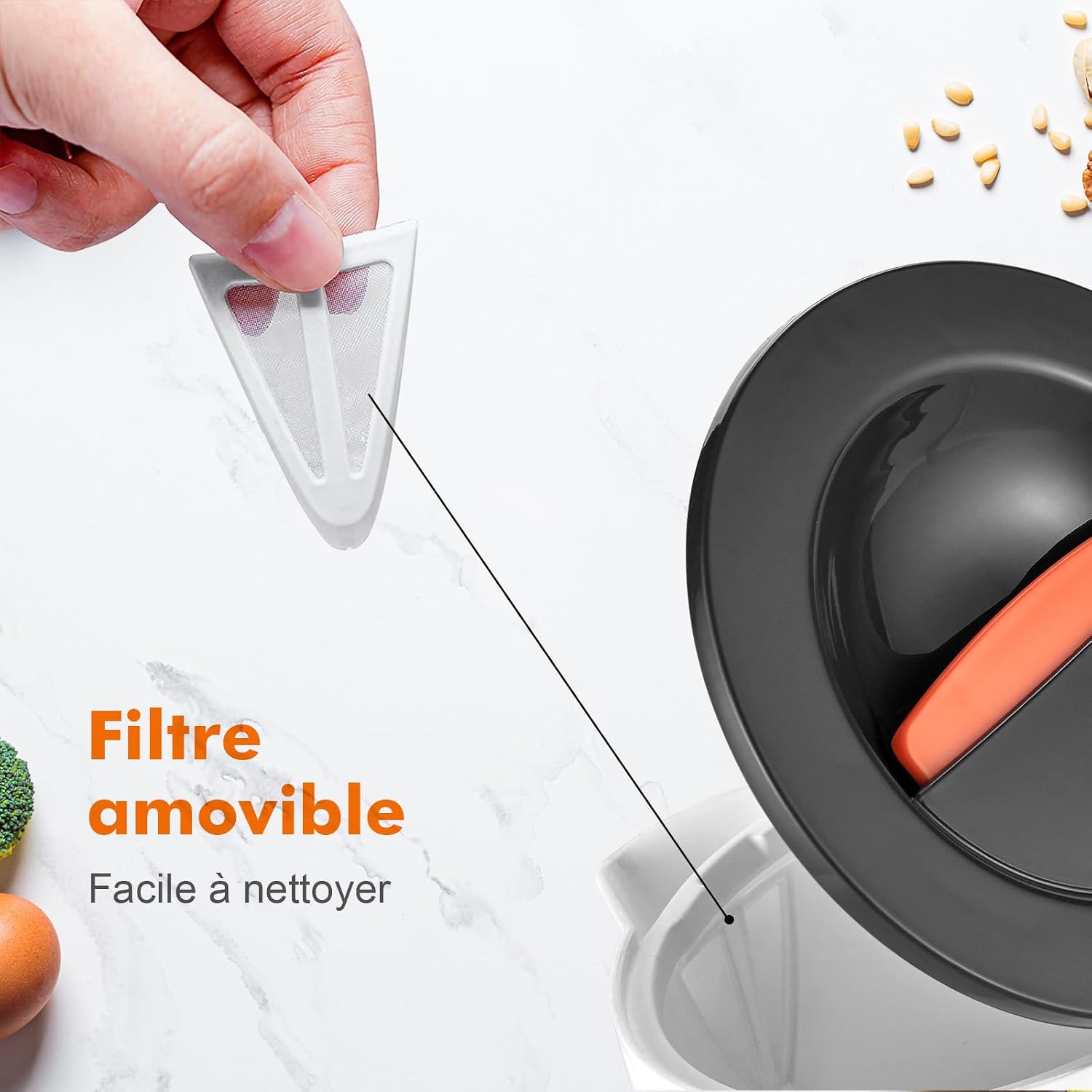 bouilloire électrique filtre anti-calcaire – vue détaillée