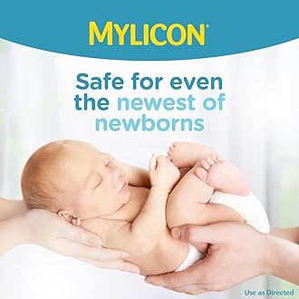 MYLICON Gas Relief Drops for Infants and Babies, Dye Free Formula, 1 Fluid Ounce with Updated Syringe (2-Pack)