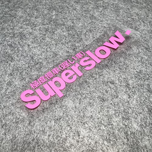 Image of Car Styling Sticker for Japanese Superslow Snail Creative Words Auto Oil Tank Window Body Vinyl Computer Case Motocross Decals (K 20x4.5cm Pink 1PCS)