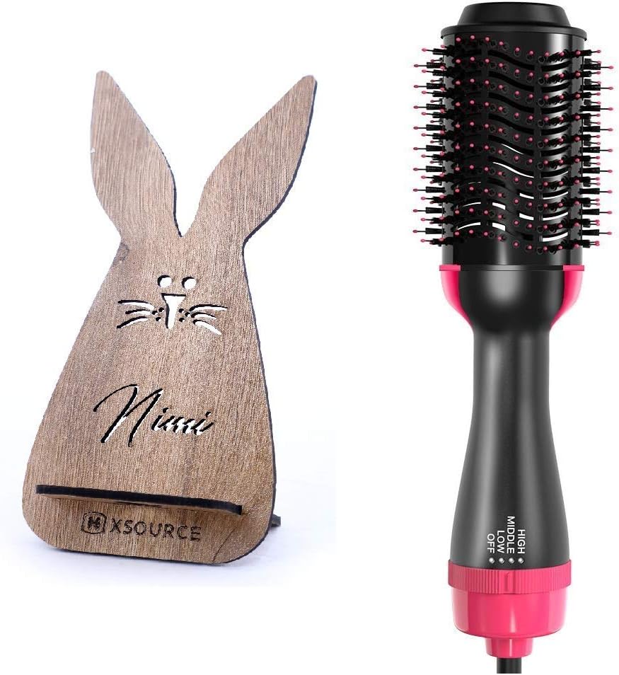 Hair Dryer Brush,Hot Air Brush, One Step Hair Dryer & Volumizer, Styler for Straightening, Curling, Salon Negative Ion Ceramic Electric Blow Dryer Rotating Straightener