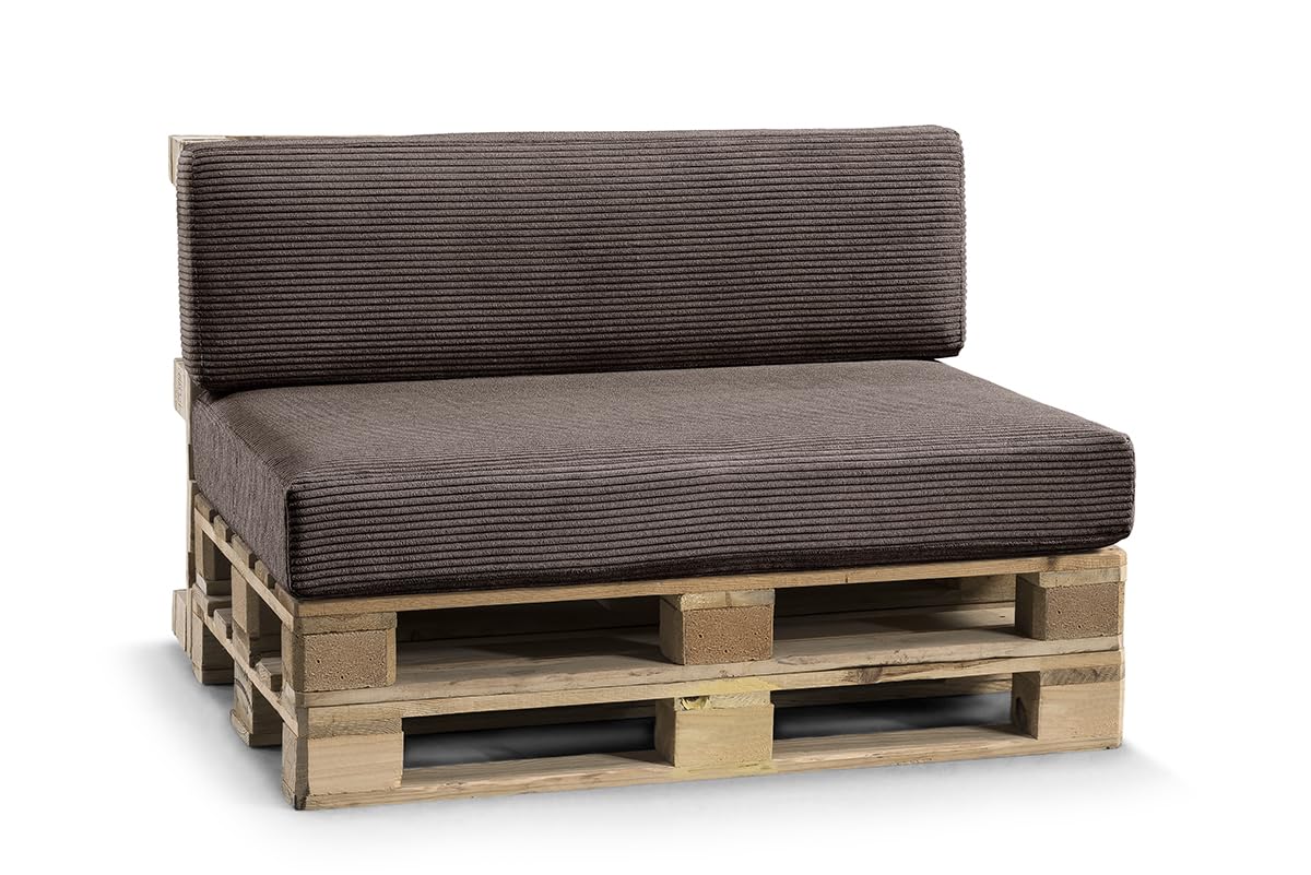 Cuscino Per Panchina Da Giardino 180x60 Cm - Imbottito In Schiuma, Fodera In Poliestere, Colore Beige