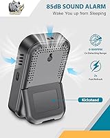 Vista 5 de GRAY RHINO Travel Carbon Monoxide Detectors Portable with Alarm Standable 3-in-1 CO Detector Humidity Temperature Mini Pocket Size Co Gas Monitor