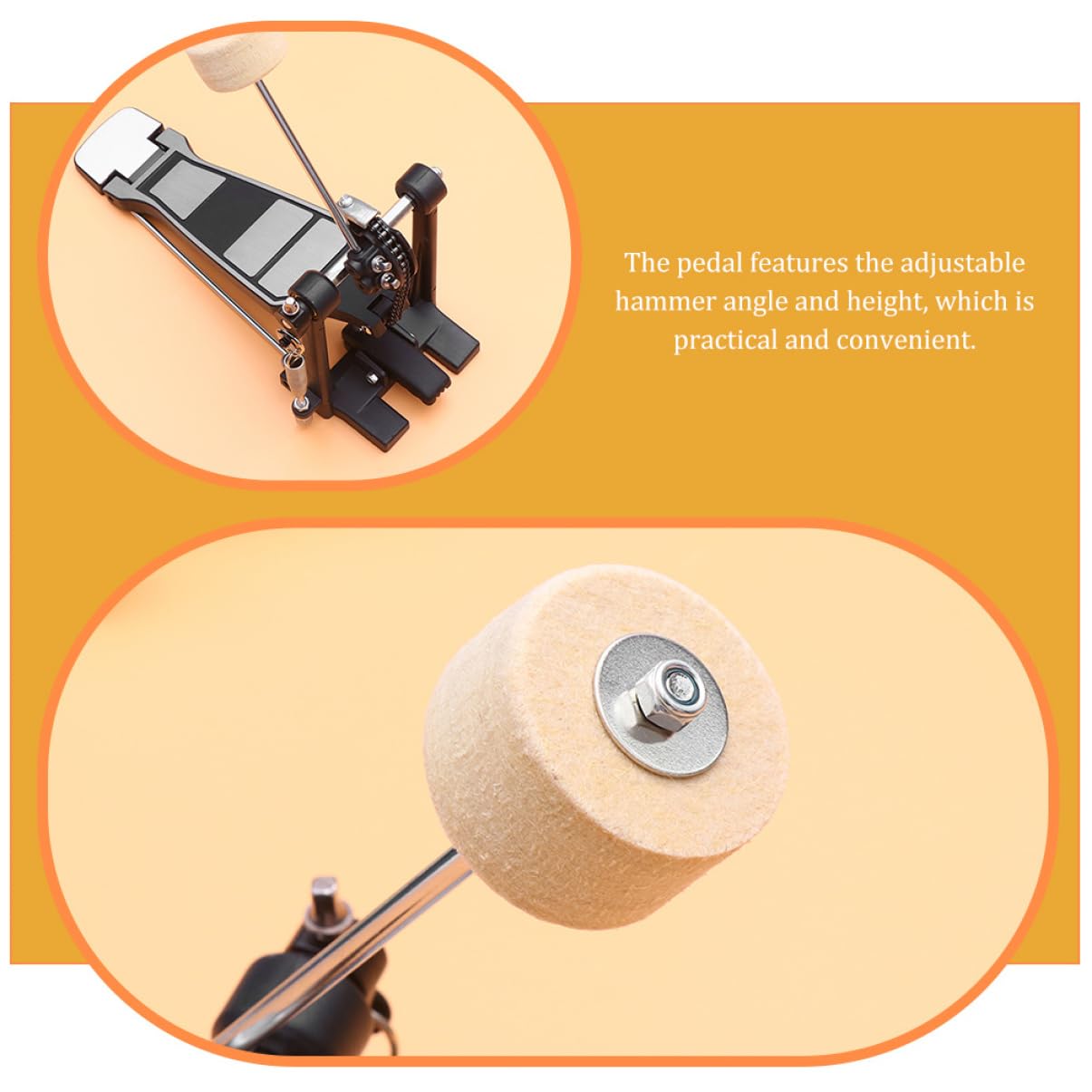 Toyvian Pédale De Grosse Caisse Professionnelle Simple Avec Design Précis Et Matériaux Pour Kit De Batterie Remplacement Fiable Et Élégant Accessoires De Percussion