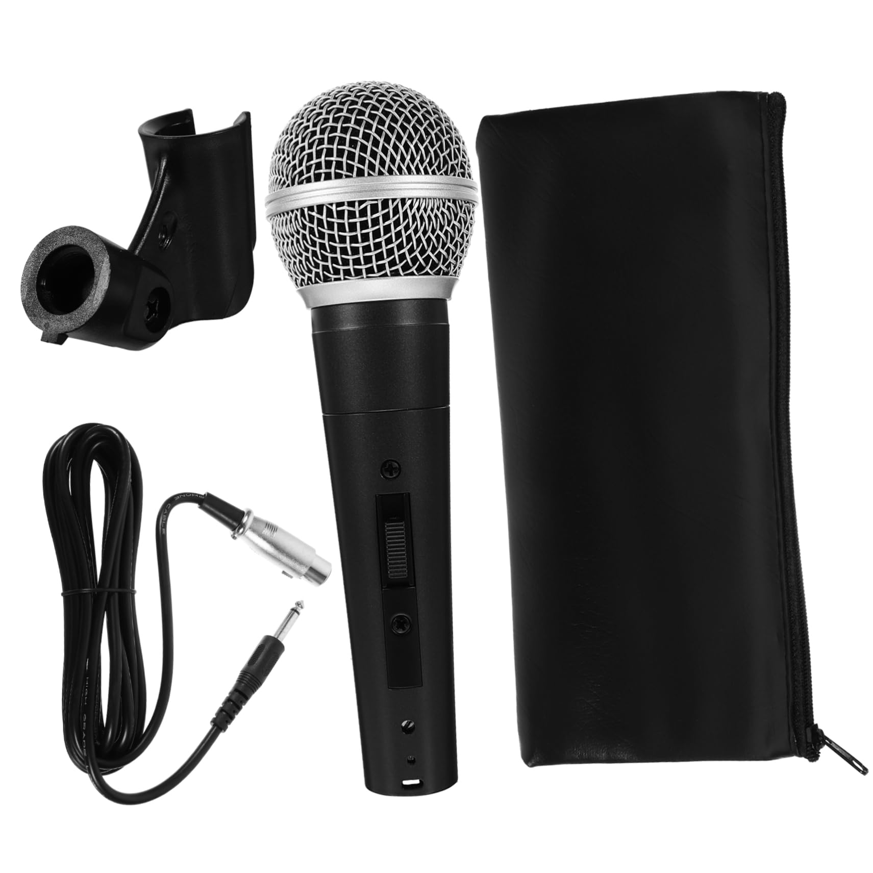 YARNOW Microfono Dinamico con Cavo Nero Microfono Professionale per Cantare e Registrare con Costruzione Resistente e Design Classico per Performance e Speaker