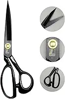 Tesoura Alfaiate Costura Reforçada Titanium Profissional 9'' Artesanato Teflon Cortar Tecido Aço Alemão