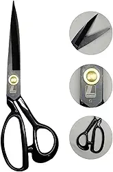 Tesoura Alfaiate Costura Reforçada Titanium Profissional 9'' Artesanato Teflon Cortar Tecido Aço Alemão