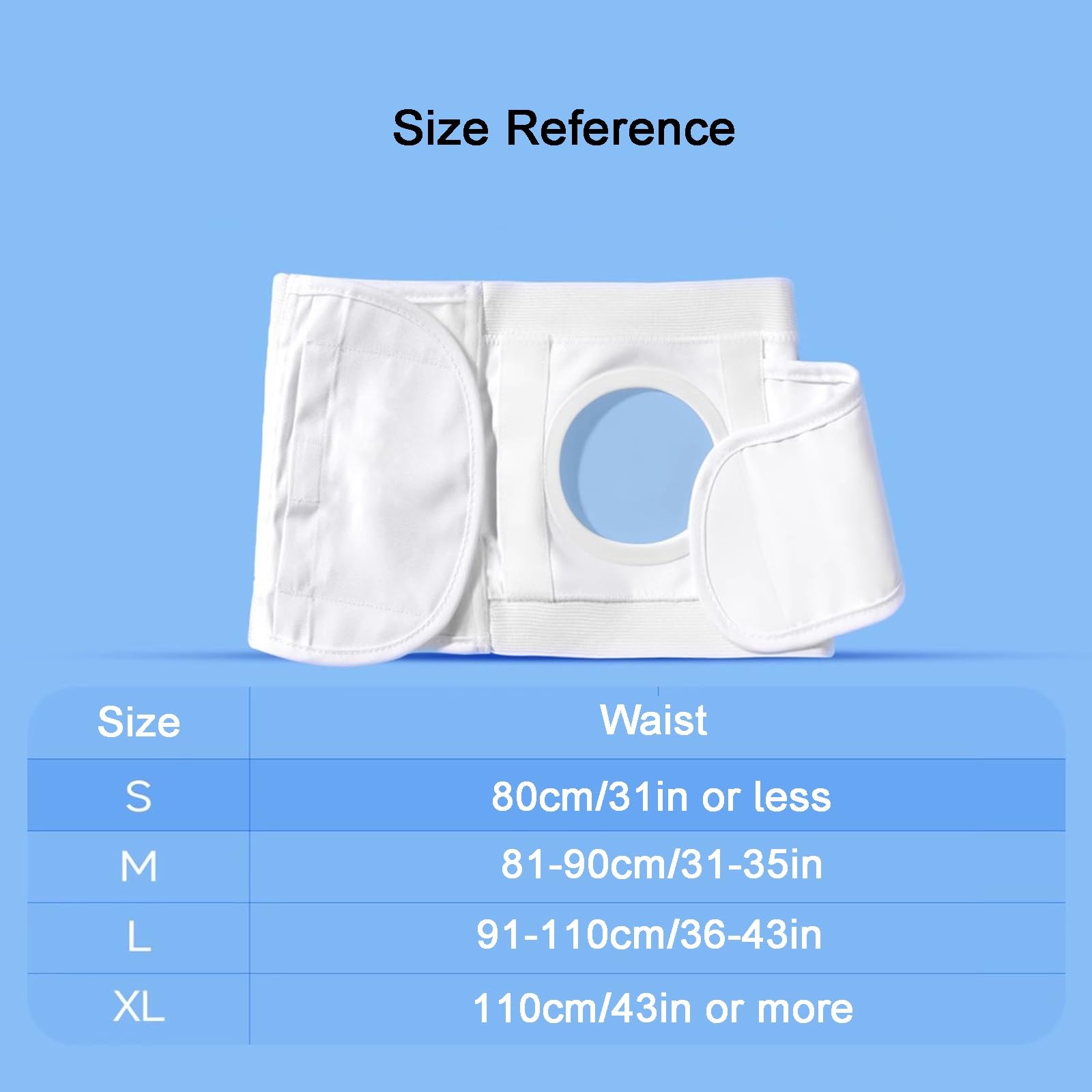 Fascia Addominale Post Operatoria, Fascia Elastica Lombare, Design Regolabile, Protezione Completa, Unisex, per la Cura di Colostomie e Ileostomie(M)