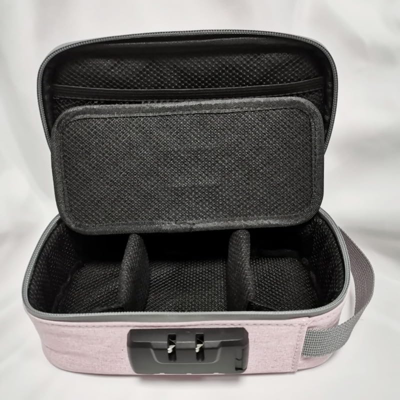 Borsa Porta Trucchi con Lucchetto a Combinazione, Organizer da Viaggio Portatile per Uomo/Donna, Scatola per Trucchi con Chiusura, borsette da Toilette per la Bellezza.