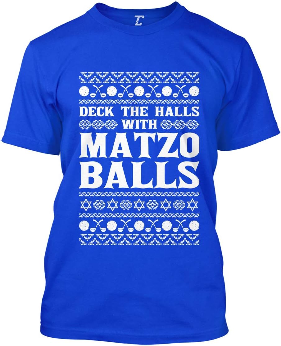 Deck The Halls with Matzo Balls - Ugly Sweater Men's T-Shirt