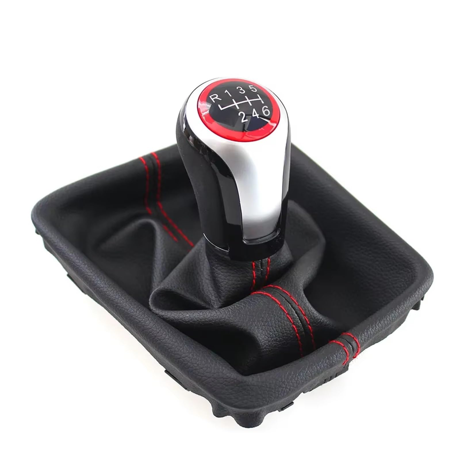 Qwqaab 6 Speed Manual Gear Knob For Seat For Leon Iii Mk3 For Cupra For St For Sc Lhd 2012-2020 5/ Manual Gear Shift Knob Pu Gaiter Boot(6 Speed)
