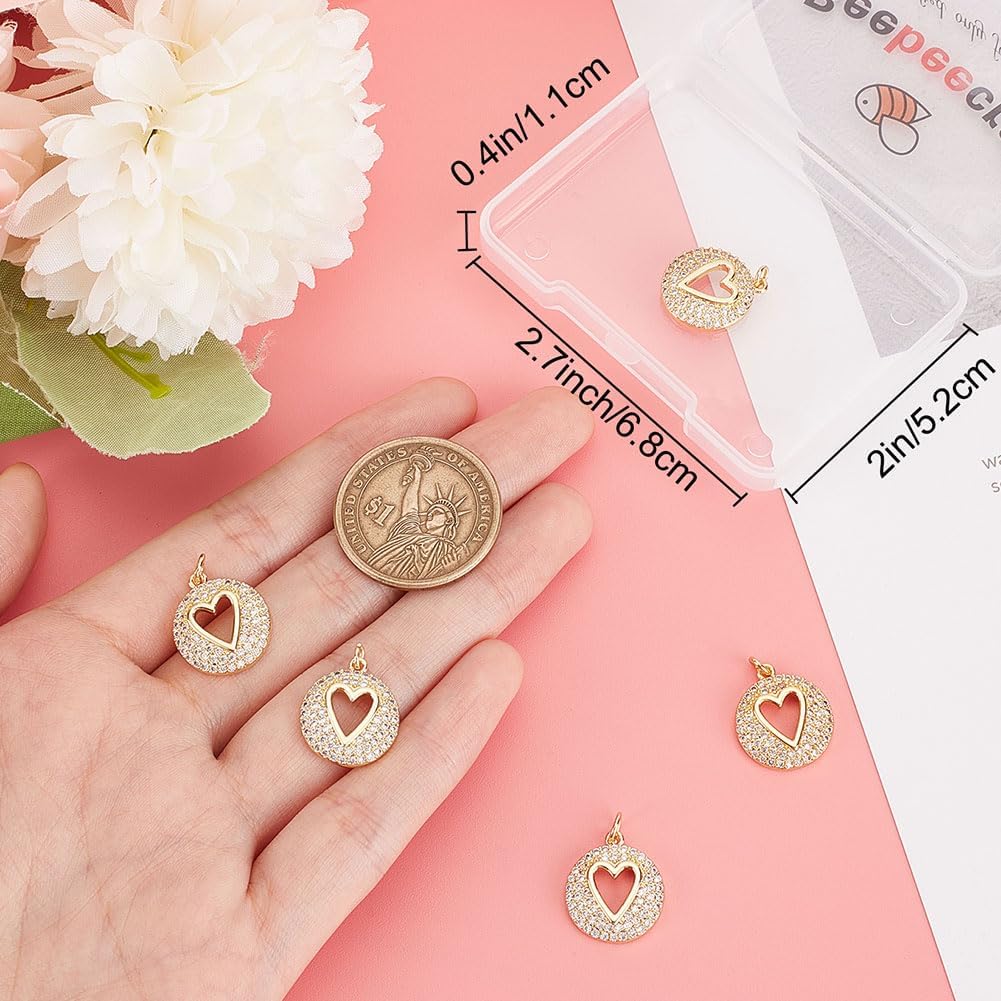 Beebeecraft 1 Box Cubic Zirconia Connector Charms for Mother’s Day DIY Bracelets Necklace Crafts