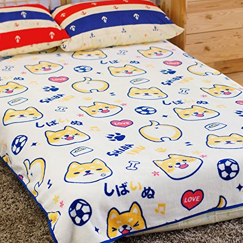 Flannel Fleece Throw Blanket, Cute Shiba Inu Micro Fleece Soft Blanket Throw Blanket #TOP5