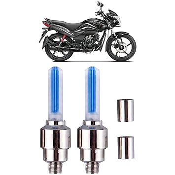 Kandid Magic Tyre Flashing Flash Bike Wheel Light For Hero Passion Xpro (White & Orange)