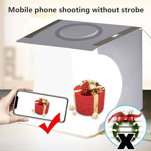 Miniatura 25 de PULUZ - Mini caja de estudio fotográfico, 20 cm, portátil, kit de tienda de campaña de luz para fotografía, luz blanca plegable, caja de luz con 20
