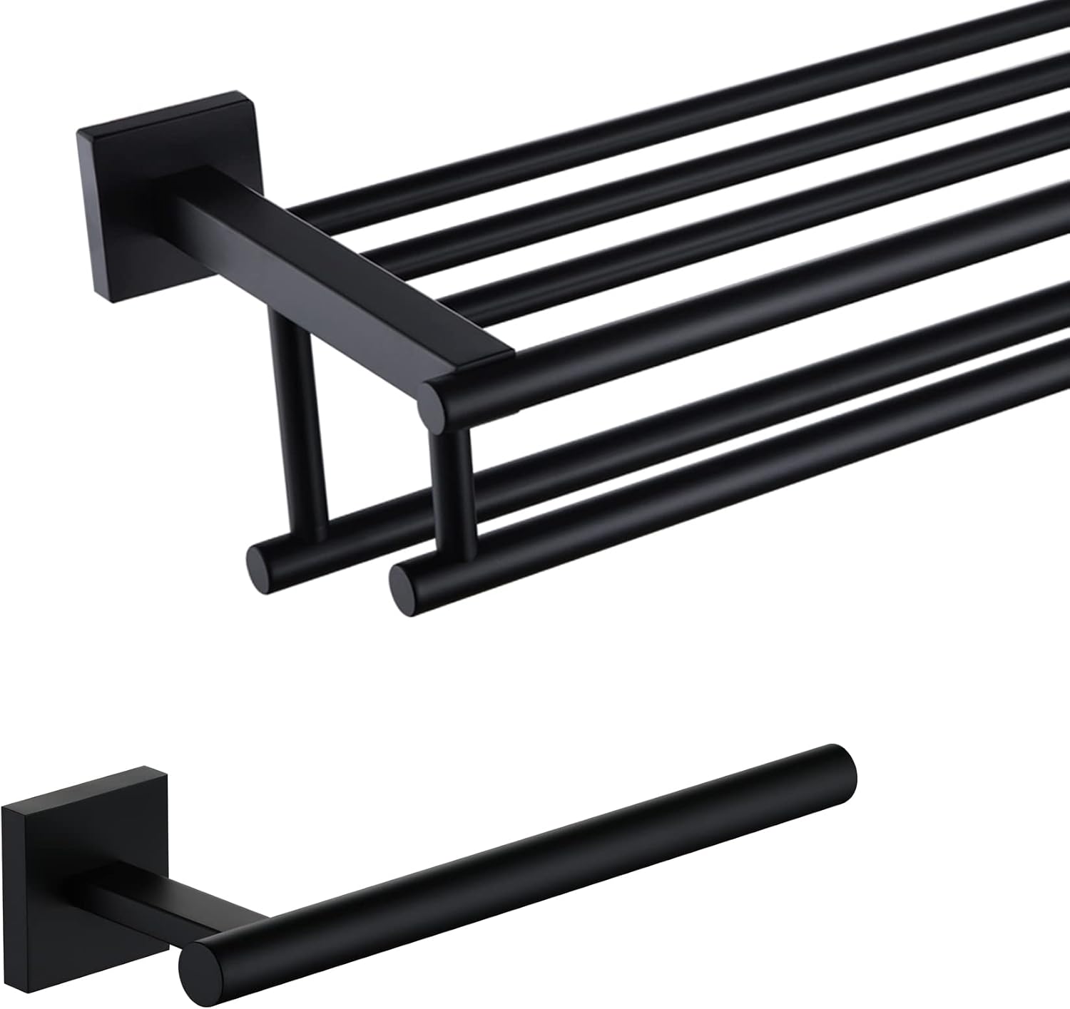 Amazon.com: KOKOSIRI 24 Inch Towel Rack with Double Towel Bars Bathroom Towel Shelf Towel Holder ...