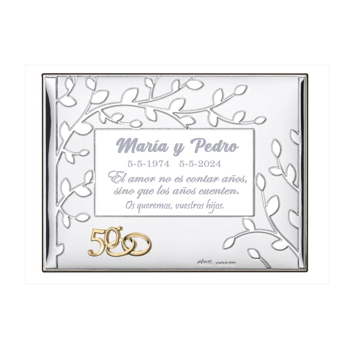 Placa aniversario, placa arbol de la vida PERSONALIZADA grabada con el texto que indiques: Placa regalo 50 aniversario, placa regalo 25 aniversario