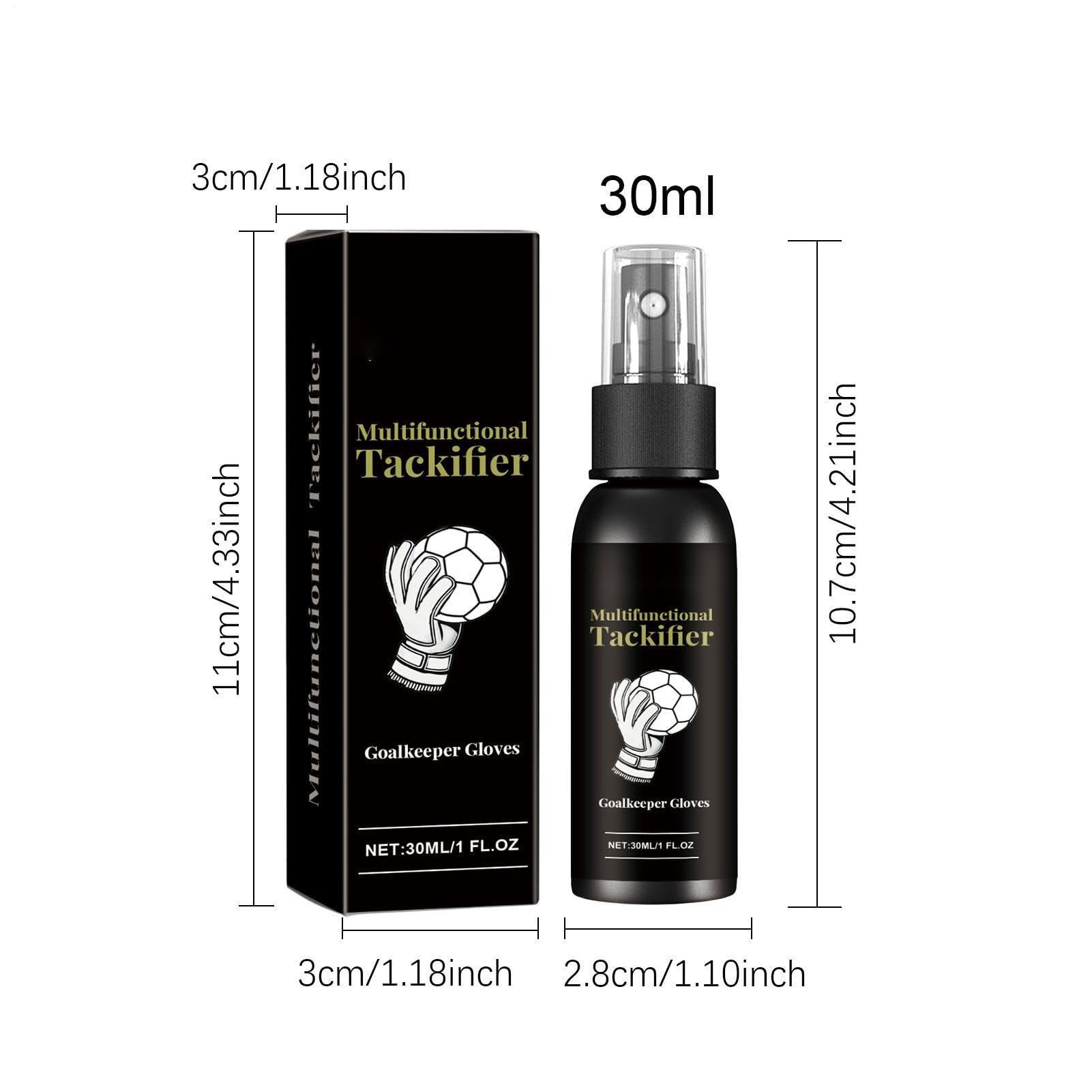 Spray do wzmacniania chwytu rękawic piłkarskich - 30ml Klej dla bramkarza | Profesjonalny dla rękawic bramkarza piłkarskiego, poprawia przyczepność dłoni, chwyt sportowy, utrzymanie czystości do gry w
