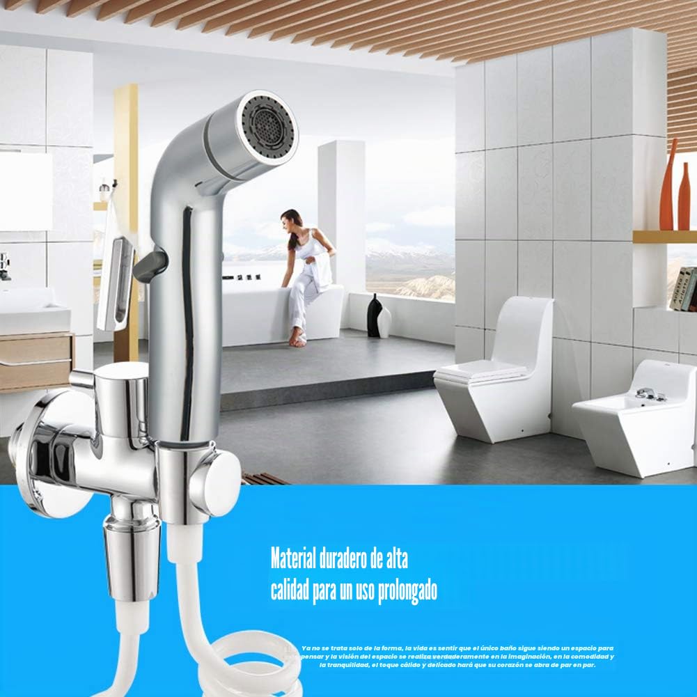 Kit de rociador de inodoro ABS Bidet Ducha de mano Pulverizador de presión ajustable para grifos de bidé