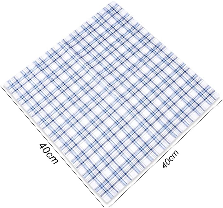 メンズハンカチ 5枚パック ソフト紳士はんこセット 綿100% チェッカー柄ハンカチ