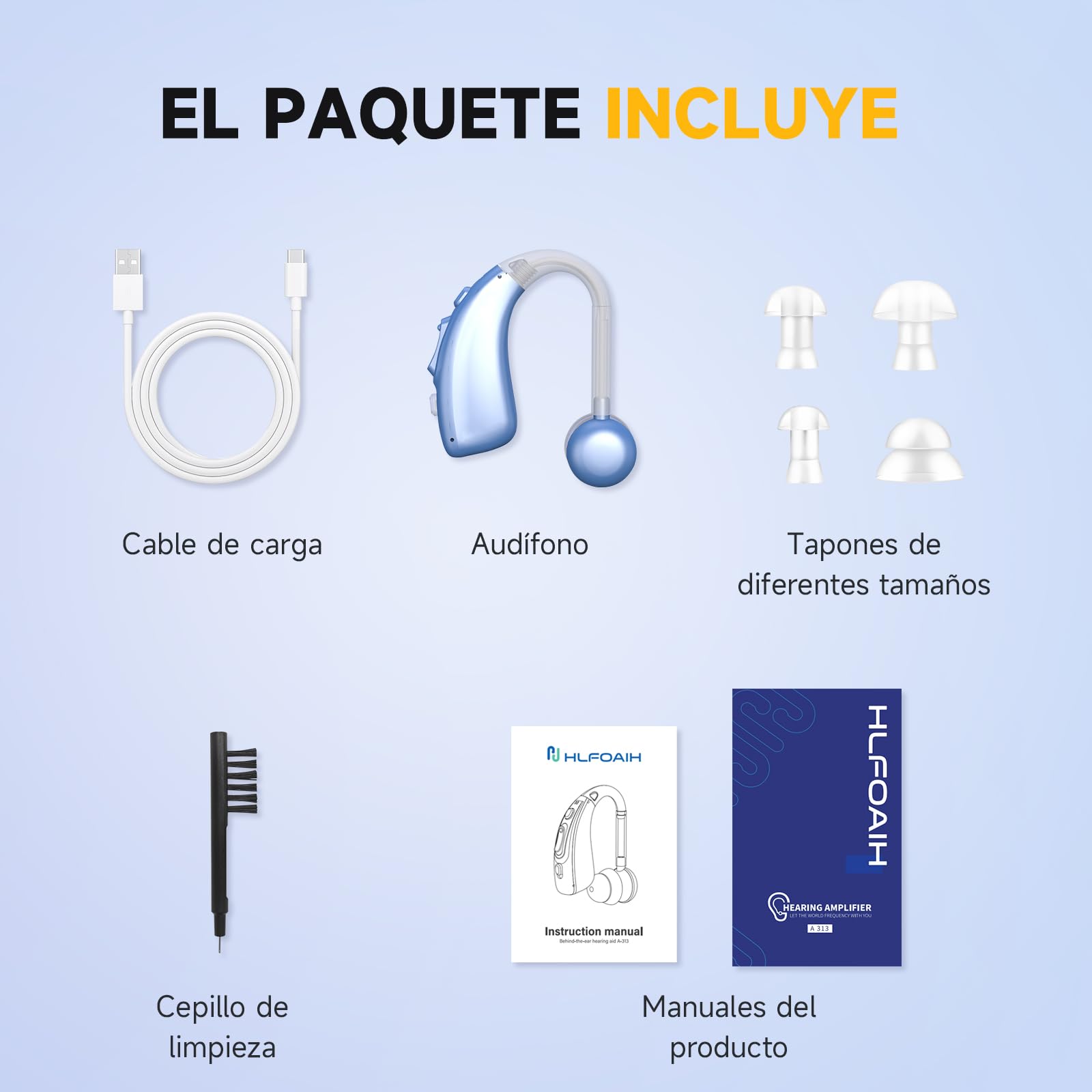 Calidad de sonido con cancelación de ruido clara, mejora la capacidad de comunicación, recargable, duradero, cómodo de llevar, pequeño, portátil y oculto