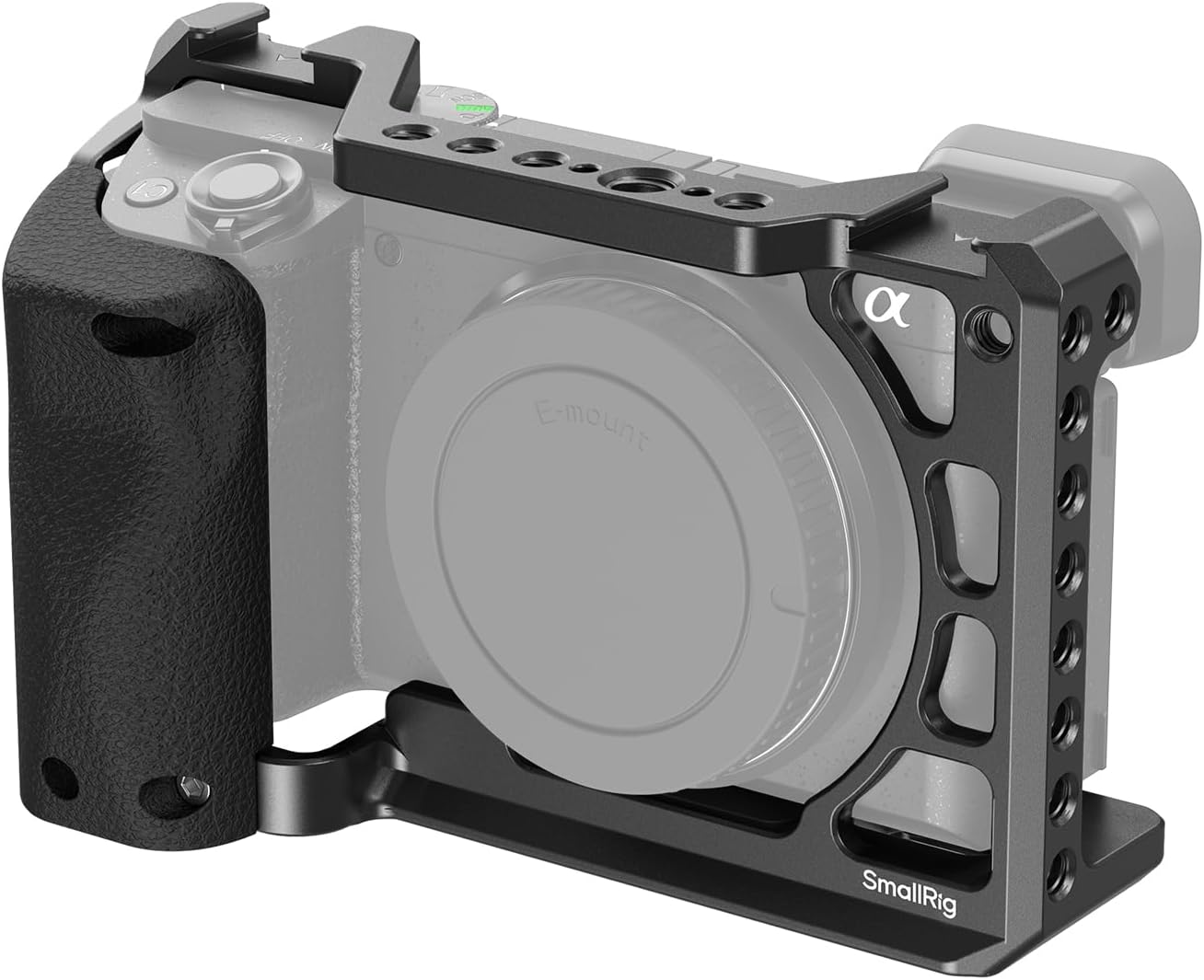 Cage with Silicone Handgrip & Cold Shoe for Sony a6100, a6300, a6400-3164