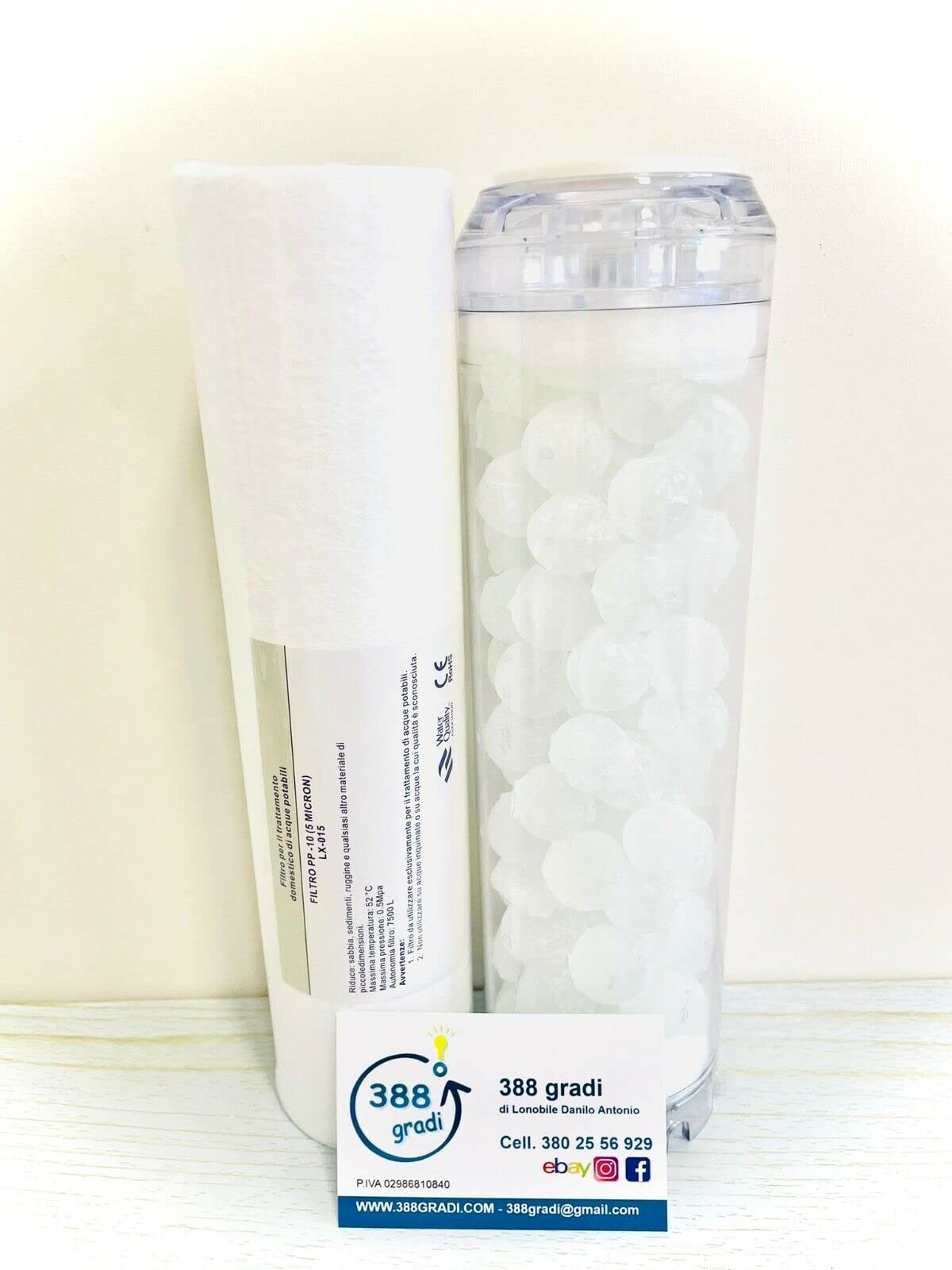 CONTENITORE DOPPIO FILTRO X ACQUA Sedimenti E Anticalcare 10" Ø 1 POLLICE Calcare SABBIA