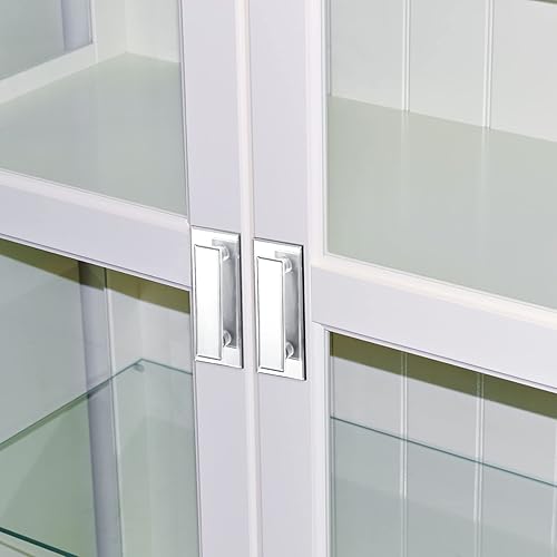 Miniatura 6 de Door Pull Handle Adhesive Self Stick Acrylic Drawer Pulls Mirrored Beveled Knob large Clear Instant Handle stick on knobs for Cabinet Wardrobe