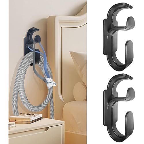 Cpap Hook to Keep Cpap Hose and Cpap Mask Dry and Clean,Organizer Hanger for Cpap Masks and Cpap Tube.Cpap Holder Avoid Cpap Hose Tangles,Cpap Supplies That can Improve Your Sleep (Black)