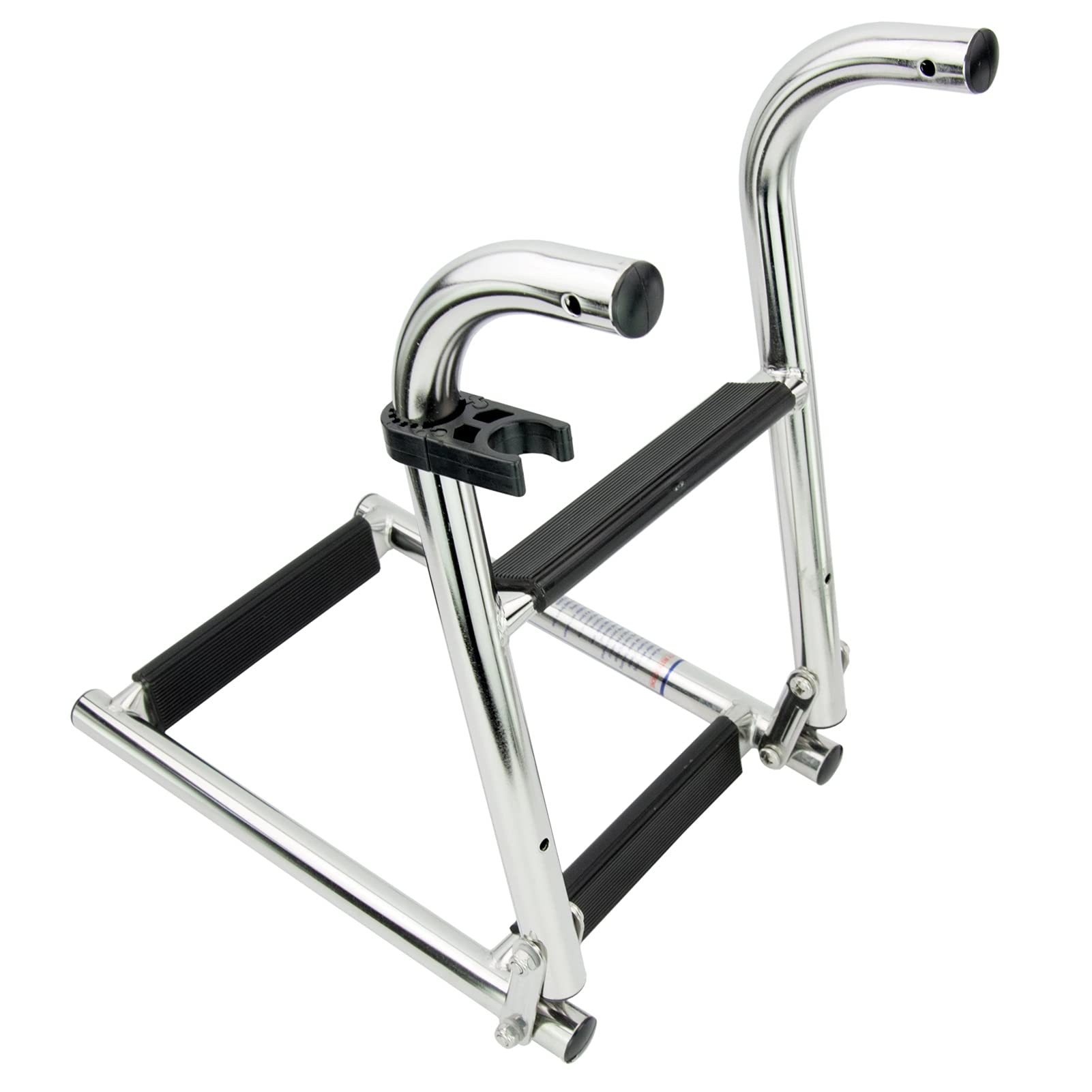 Scaletta per Barche a 3 gradini, Scala Pieghevole in Acciaio Inox per pontoni, gommoni, Camper, Yacht, Piscine, pontili, Portata Massima 150 kg (330 libbre).