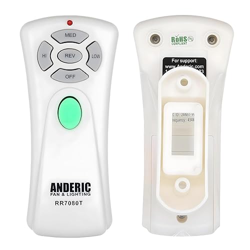 Anderic UC7080T Remote Control for Ceiling Fans - Remote Control