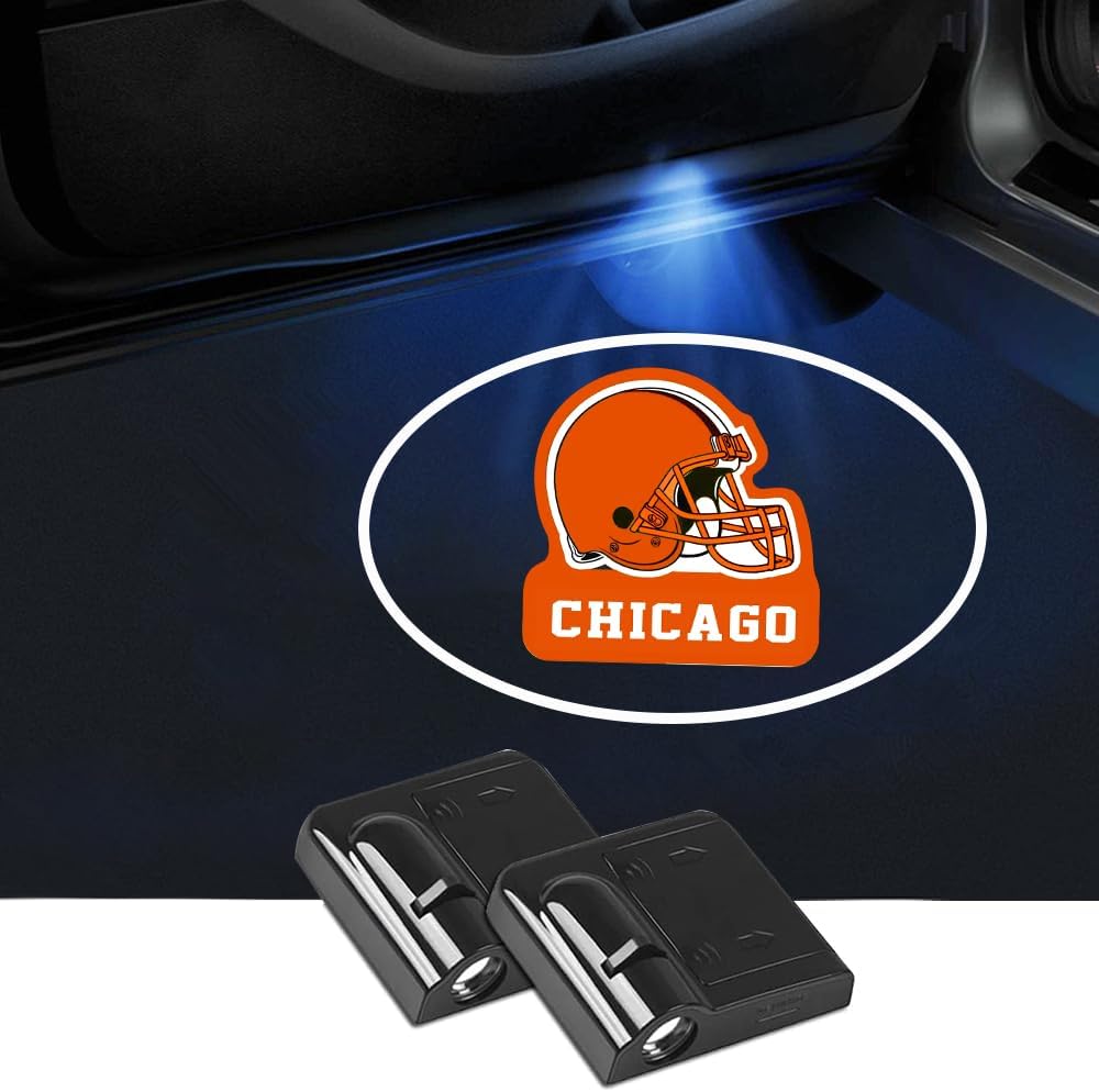 2Pcs LED Car Door Light Wireless Projector Football Fans Wireless Courtesy Ghost Shadow Lights