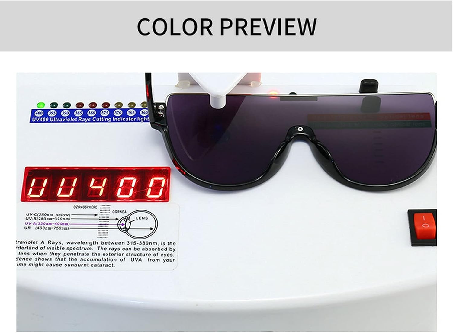 Oversized Sunglasses Women Men Luxury Big Frame Mask Glasses Goggle Flat Top Clear Eye Protection Glasses Shade UV400 image 5