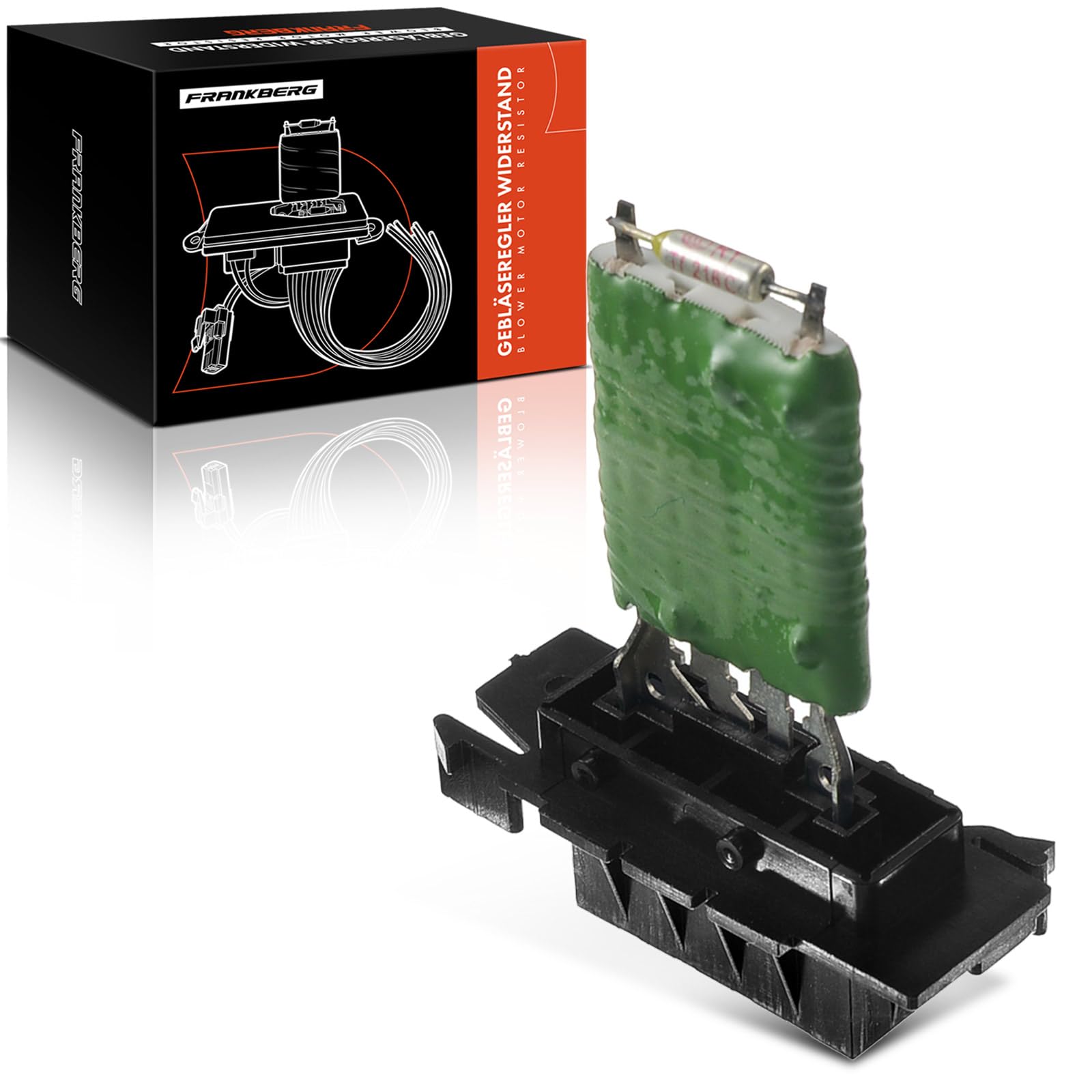 Frankberg Blower Motor Fan Resistor Compatible with witho Jumper Nemo Doblo Ducato Fiorino Grande Punto Evo Qubo Adam Corsa D Bipper Tepee Boxer 2006-2018 77364061