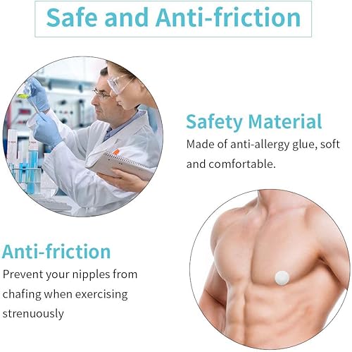 Miniatura 2 de 100 Pieces Nipple Covers for Men, Anti-Chafing Nipple Protector Sets,Nipple Stickers for Runners