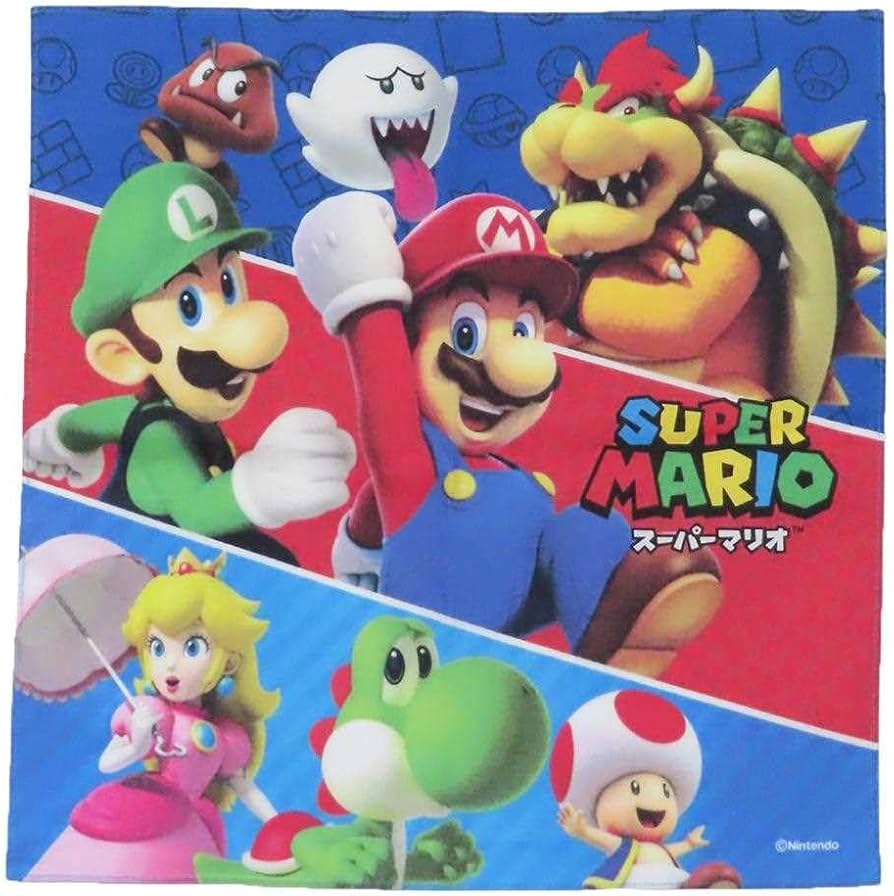 スーパーマリオ ハンカチ　マリオ　スーパーマリオブラザーズ Amazon.co.jp: スーパーマリオブラザーズ[ハンカチ]ハンカチタオル/A