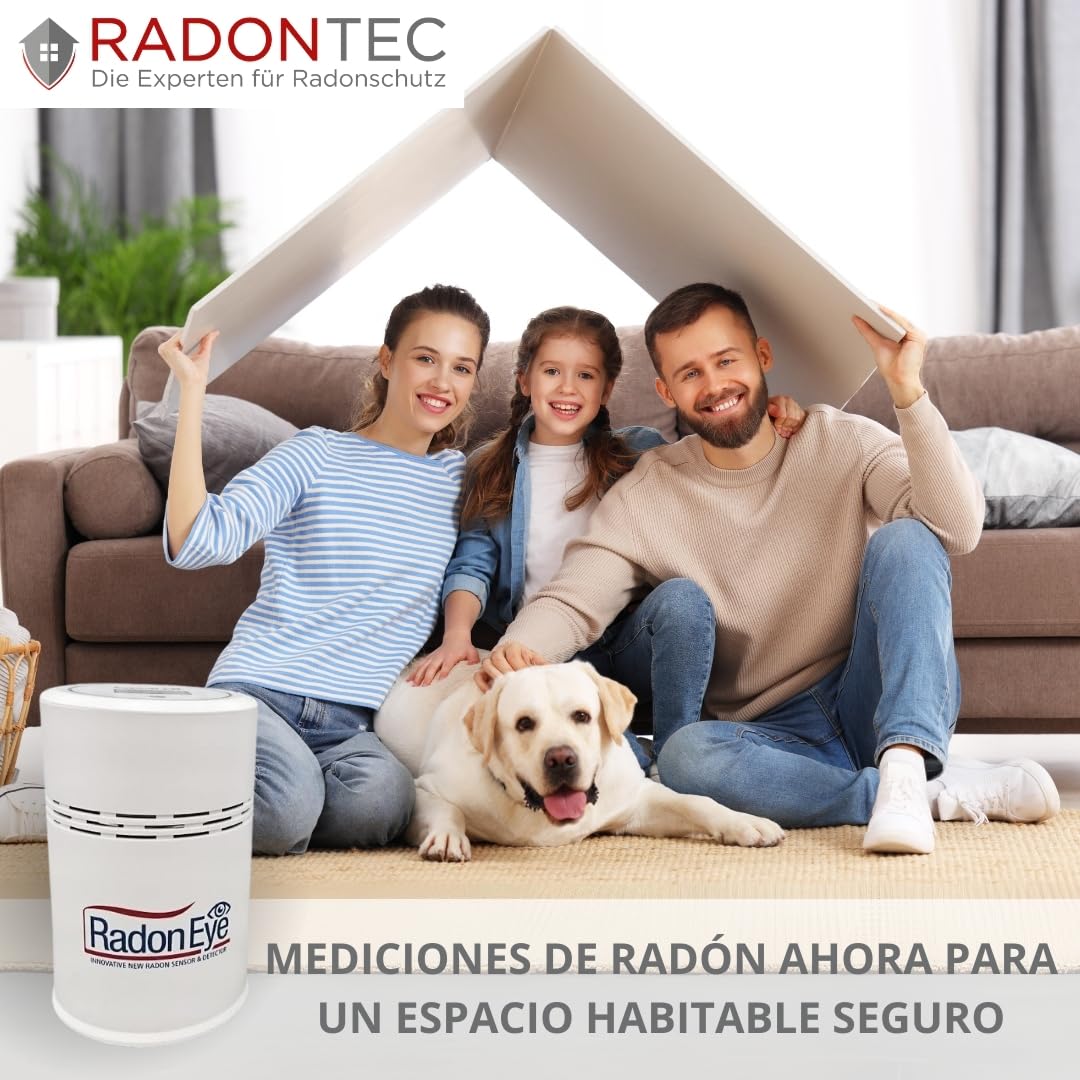 RadonEye Set | + Instrucciones + aplicación para móvil + Certificado | Medidor de radón Radon Eye RD200 | El Aparato Profesional para su hogar